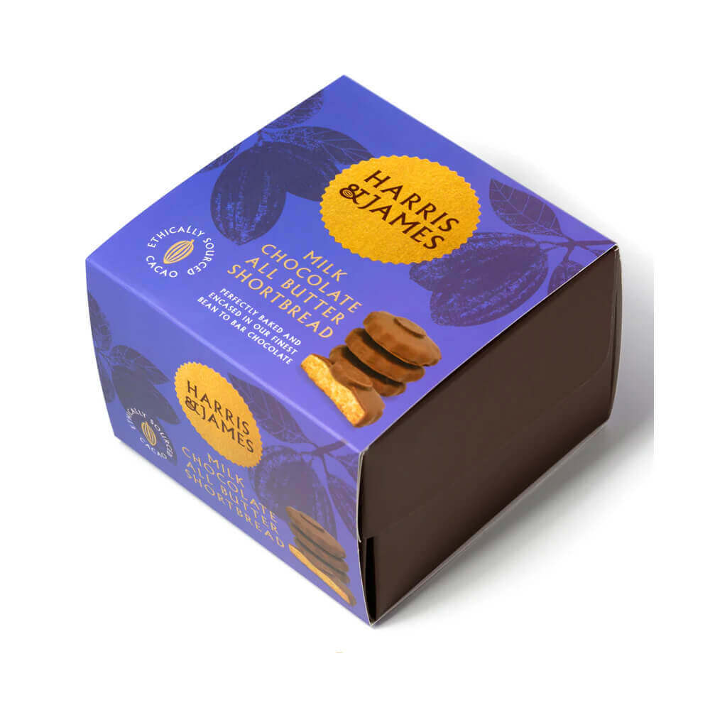 Harris & James Milk Chocolate All Butter Shortbread Biscuits